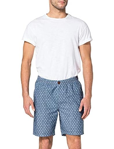 Superdry Pantalones Cortos Chinos Sunscorched para Hombre, Textura índigo, S | Ya disponible en tu tienda friki favorita! En mundofriki.es!