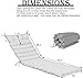 Only choice Chaise Lounge Cushions Replacement Waterproof Outdoor Lounge Chair Cushion with Ties for Garden Lawn Pool Patio Furniture 73”L × 24”W (Navy Blue)