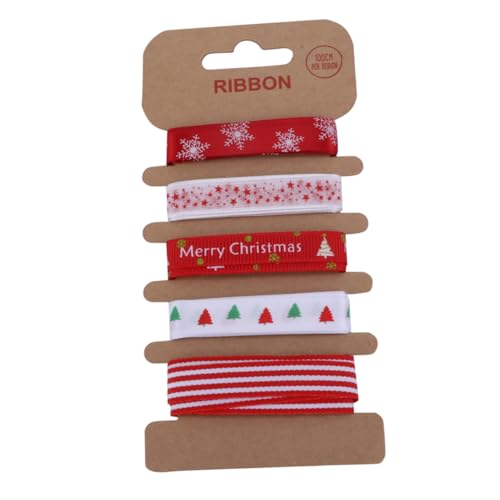 HOMSFOU Cintas Decorativas de Tela con Navideños Cinta para Manualidades Envoltura de Regalos Adornos y Decoración de Árbol de Navidad