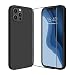 Produktbild TOPTSOFI iPhone 12 Pro Max HüLle Silicon 6.7, HandyhüLle iPhone 12 Pro Max Mit Panzerglas 9H, Seidige Ganzkörperschutz iPhone 12 Pro Max Case Mit Weichem Mikrofaser-Innenfutter StoßFestes Abdeckung