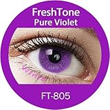 lentilles de couleur pure violet 1ton annuelles souples valables 1 an sans correction neuves contact modèle naturals