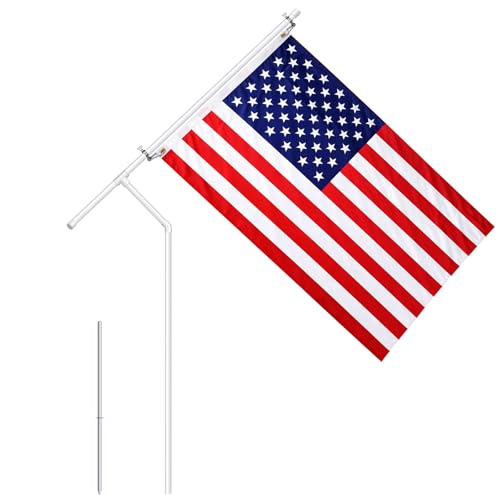 Hahafelt Portable Flag Pole Kit with 3'x5' American...