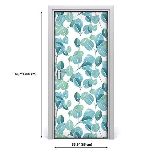 Renueva puertas dañadas con el adhesivo autoadhesivo impermeable de eucalipto 85x200 3