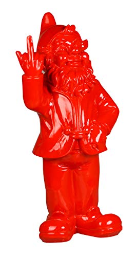 STOOBZ PP 005RO 15x12x32cm freche Gartenzwerg Figur für Haus und Garten - Rot – Bild 3