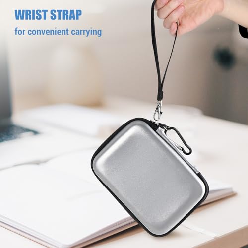 Image of ProCase External Hard Drive Travel Case for 2.5 inch HDD /SSD -Silver | Fits Seagate Portable, Samsung T9, WD Elements, My Passport, Toshiba Canvio Basics, 1TB-5TB Drives, USB 3.0 HDD /SSD Storage