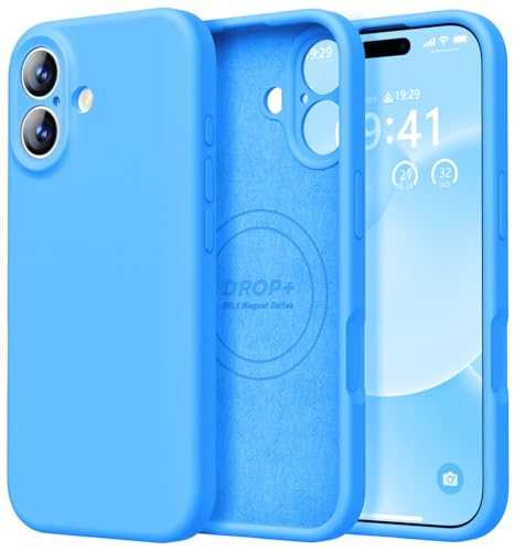 Image of LOVE 3000 Designed for iPhone 17 Case, Premium Silicone [Compatible with Magsafe][Soft Anti-Scratch Microfiber Lining] Shockproof Protective Phone Case for Men Women 6.3 inch, Blue