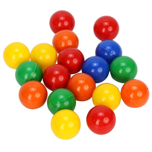 QWORK® 50 Stück Lotterie-Hohlkugeln 3 cm 5 Farben Tombola-Bälle Kleine Befüllbare Kugeln für Partygeschenke