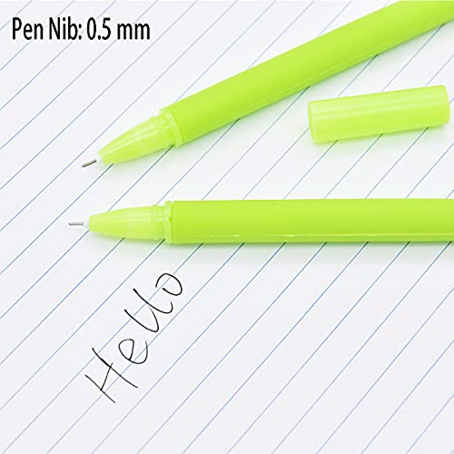 12 Pcs Bolígrafos de Gel Negro 0.5mm Flexible Silicona miniatura 5