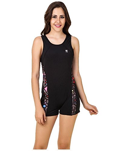 Image of TYR Nylon Aerofit Women Legsuit, M /34 (Black-Black Multi)