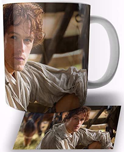 Outlander Sam Heughan Taza de Ceramica Blanca 325ml Mug