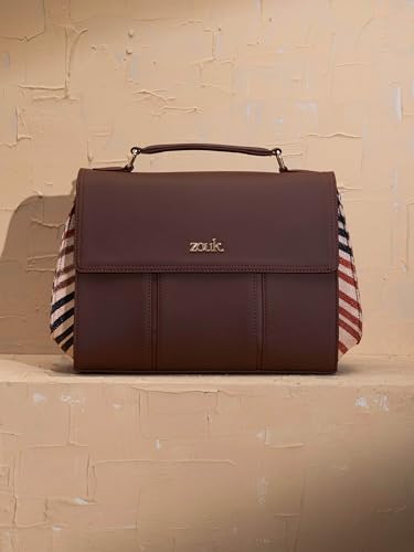 Image of ZOUK Rhea Kapoor Satchel Bag | Elegant Vegan Leather Handbag for Women |
