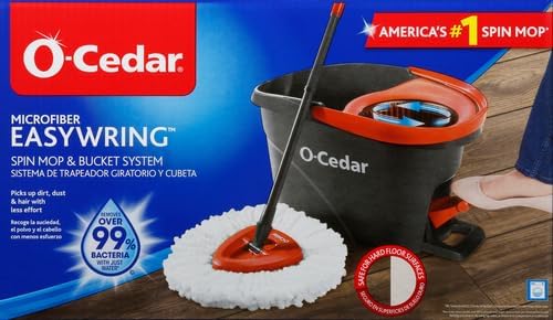 O-Cedar EasyWring Microfiber Spin Mop and Bucket Floor Cleaning System