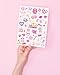 Pink Sleepover Party Temporary Tattoos for Girls - 78 Styles Slumber Party Birthday Supplies, Spa Party Cute Decorations, Sleepover Party Activity Favors Accessory