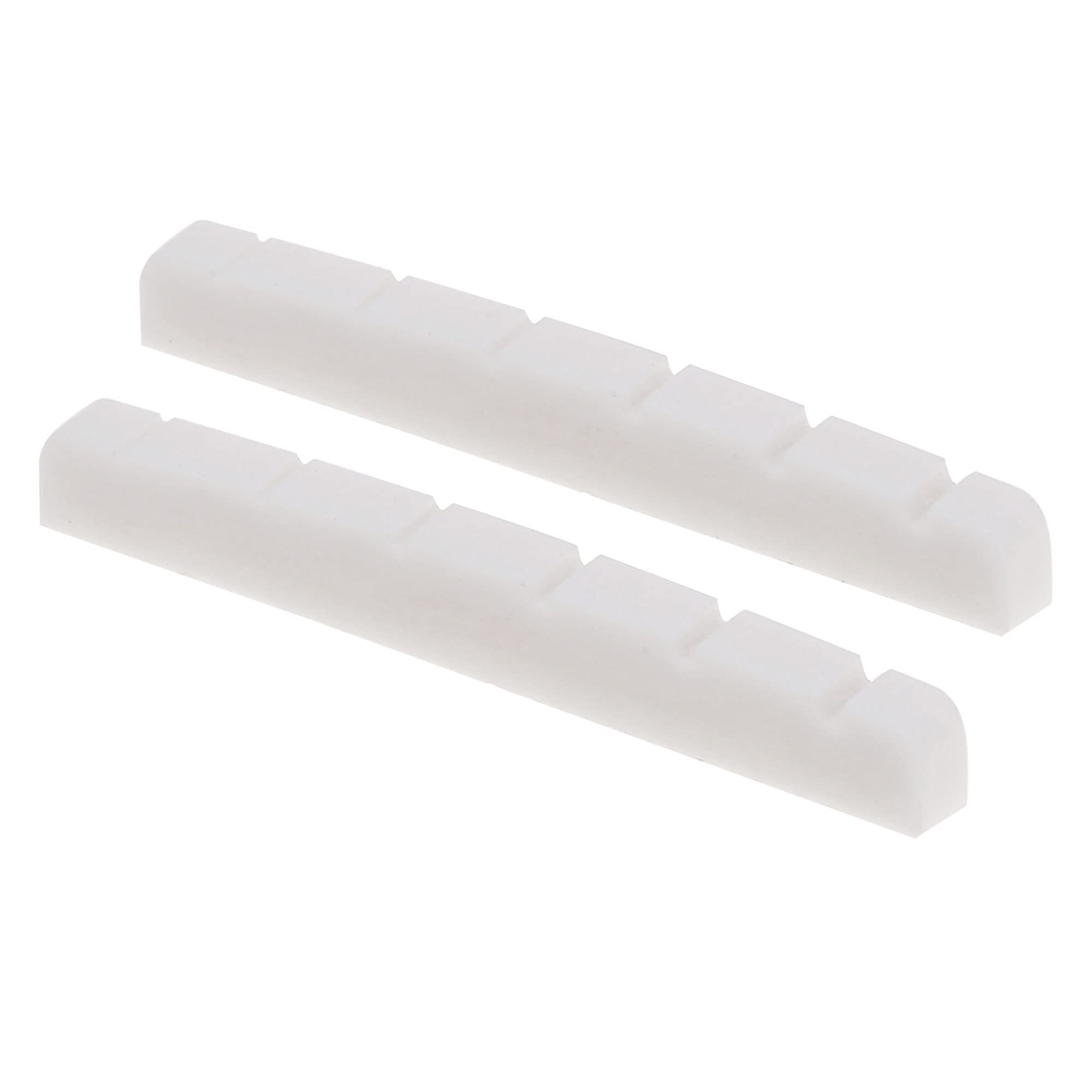 Musiclily Pro Urea Resin Plastic Slotted 42mm Strat Tele Electric Guitar Nuts Flat Bottom for 6-string Stratocaster/Telecaster Guitar - Image 3