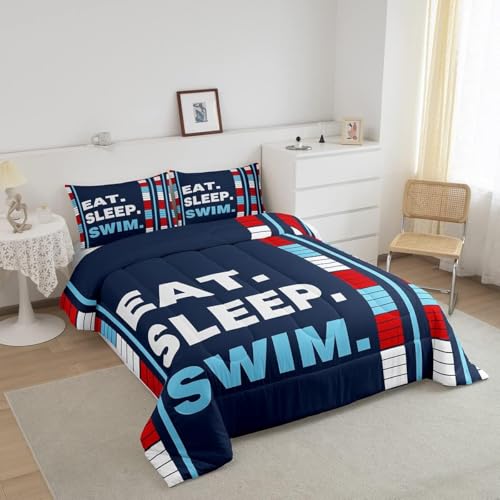 Image of Feelyou Kids Swimmer Bedding Set Toddler Size 3Pcs for Boys Girls Teens