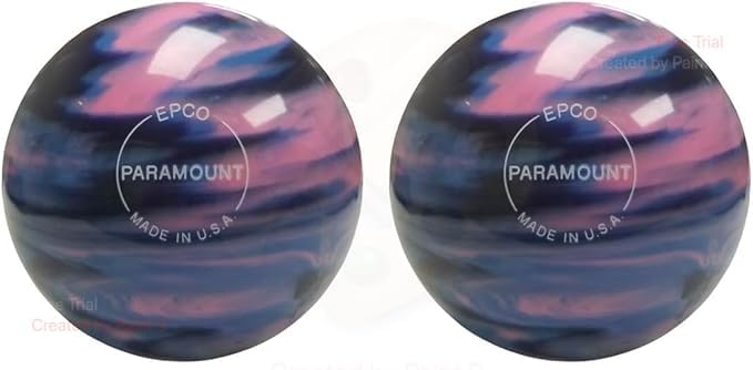 Bowlerstore Products EPCO Duckpin Bowling Balls- Marbleized - Navy, Light Blue & Pink (4 3/4 inch- 3lbs. 10 oz.) 2 Balls