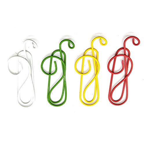 12 pçs/caixa Cor Nota Musical Forma Clipes de Papel Marcadores de Metal Arquivos Livro Página de Pap