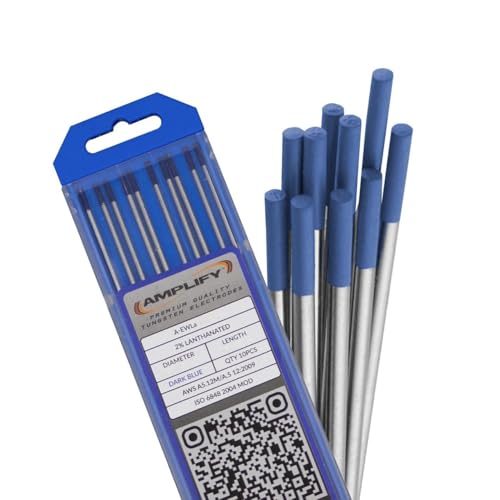 Image of Arc-Zone Amplify Tungsten Electrode for TIG Welding, 2% Lanthanated 1/16" x 7" (Dark Blue, EWLa-2) 10 Pack