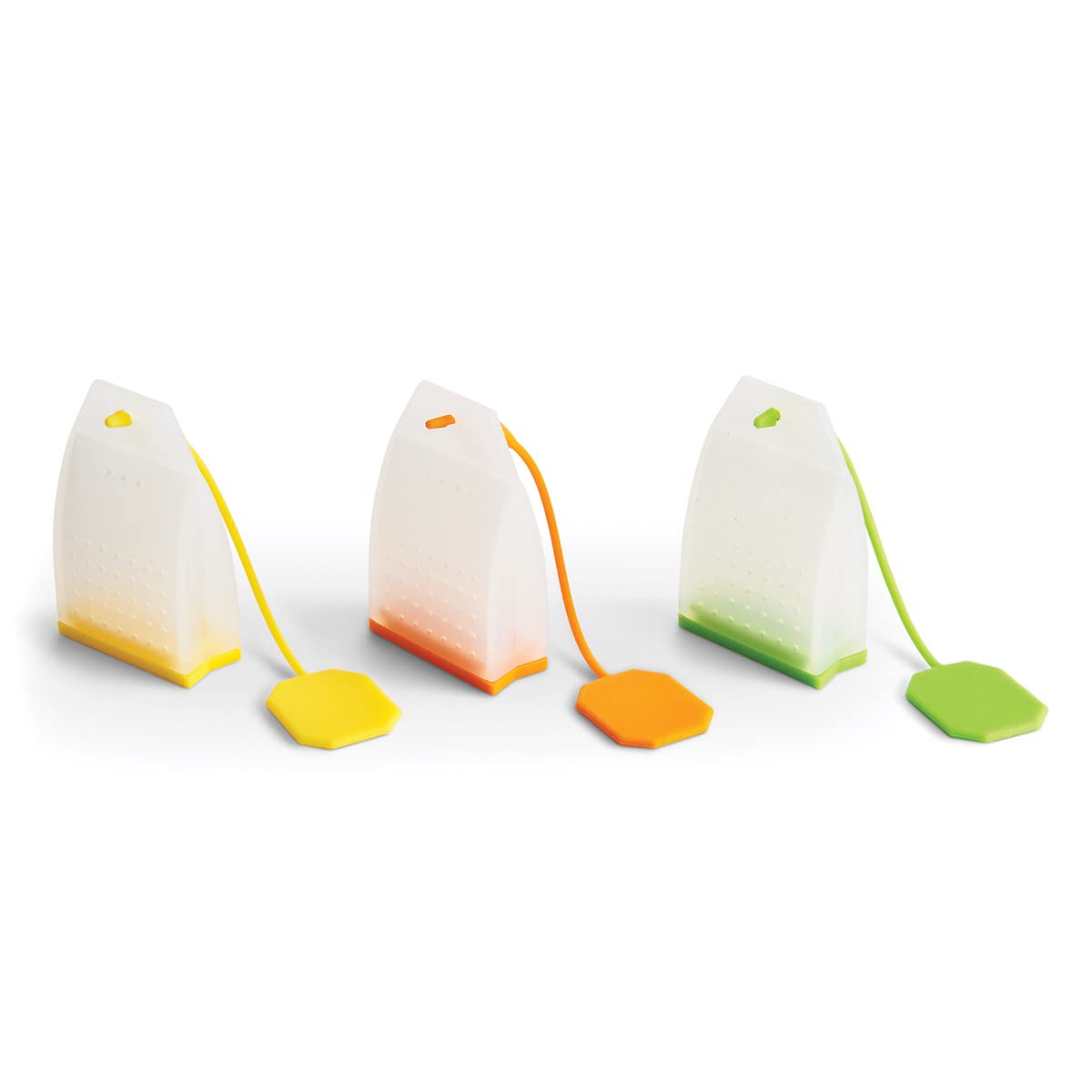 HIC Kitchen Silicone Tea Bag Infuser Set, Silicone, Set of 3