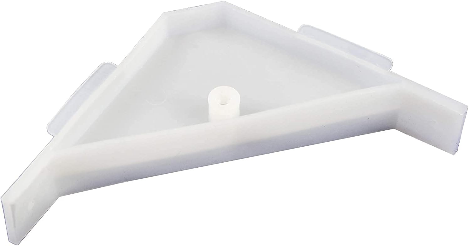 Berta (100 Pieces) 90 Degree Cabinet Triangle Bracket Plastic White Corner Support Braces (100)