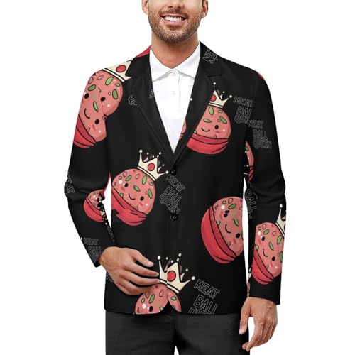 Meatball Queen Mens Blazer Lightweight Sport Coat Two Button Suit Jackets