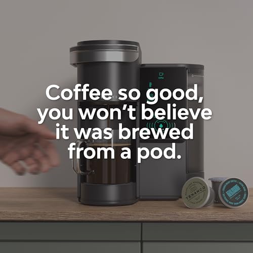 Image of BRUVI Single-Serve Coffee Maker Bundle | Brews Coffee, Espresso, Cold Brew, Matcha Green Tea & More | Includes Brewer + 20 Variety Pods | Touchscreen, WiFi, 70 oz Tank | Black