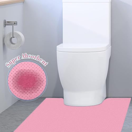 Image of Upgraded 20 Pack Disposable Toilet Mats for Clean&Hygienic Bathroom,Super Absorbent Toilet Floor Protector,U-Shaped Commodes,Potty Training for Children,Adults,Alzheimer's Patients