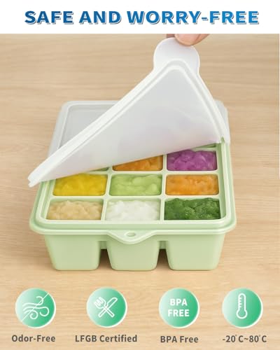 Molde de Silicona para Cubos de Hielo con Tapa y Contenedor, Pack de 2 miniatura 5