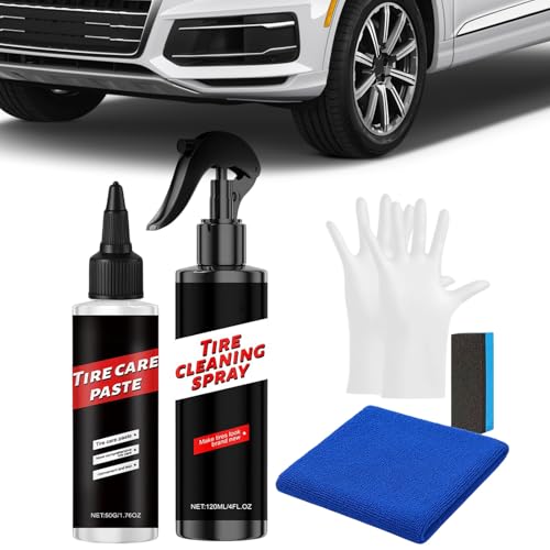 Genérico Limpiador de Neumáticos,Pulimento De Alto Brillo Duradero para Automóviles - Recubrimiento para Neumáticos,para Exterior Automotriz Labor Detallado Cuidado Lavado Exterior Garaje Goma