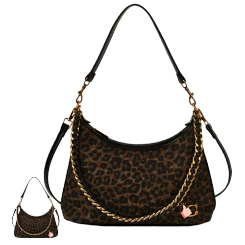 Bolso cruzado con estampado de leopardo para mujer