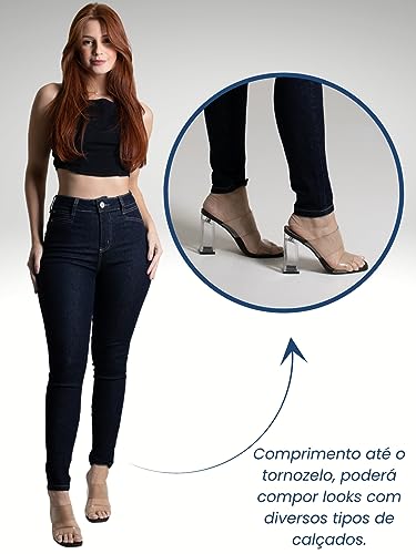 Calça Jeans Feminina Sawary Levanta Bumbum Elastano Lycra Confortável Moda Feminina Bonita (as2, wai