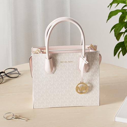 Image of MICHAEL KORS MERCER MEDIUM MESSENGER CROSSBODY SATCHEL POWDER BLUSH MULTI