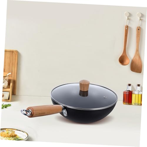 Sartén Wok Pequeña de Hierro con Tapa y Mango de Madera miniatura 7
