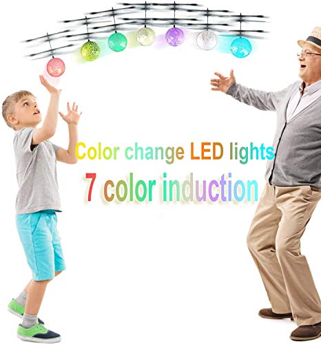 Flying Ball, UTTORA RC Flying Toy for Kids Boys Girls with Colorful Flashing LED Infrared Induction Helicopter Ball Toy Gift for Kids Indoor and Outdoor Games