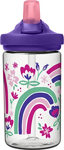 CamelBak-eddy-14oz-Kids-Water-Bottle-with-Tritan-Renew--Straw-Top-Leak-Proof-When-Closed-Rainbow-Floral