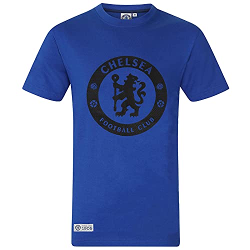 Chelsea FC Official Soccer Gift Boys Crest Graphic T-Shirt Royal 10-11 Years
