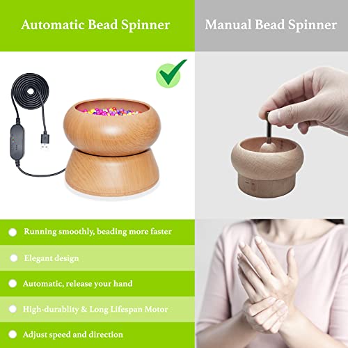 Xmada Electric Bead Spinner - Bead Spinner With 2Pc Beading Needles And Seed Beads, Waist Beads Kit, Bead Spinner For Jewelry Making, Electric | Speed Adjustment Bead Spinner Kit (Original) #TOP3