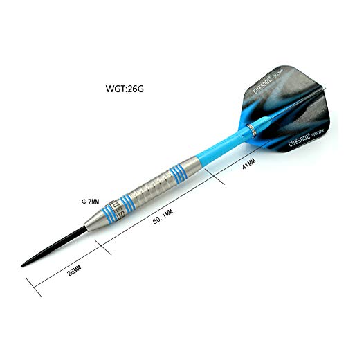 Cuesoul Glory 85% Tungsten 26G Steel Tip Dart Set-Blue Line Colored #TOP1