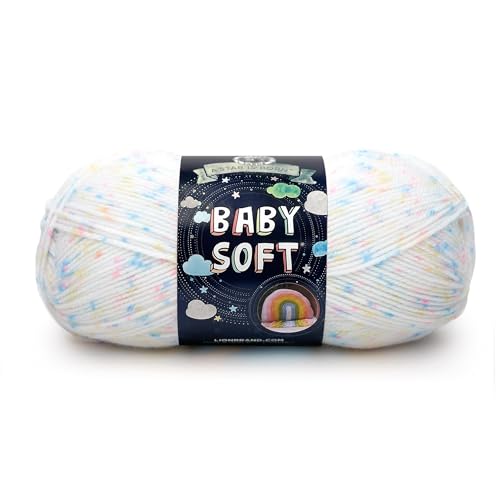 Image of (1 Skein) Lion Brand Yarn Babysoft Baby Yarn Yarn, Twinkle Print | Light DK Acyrlic Nylon Blend Fiber for Soft Baby Blankets, Knit Garments, Crochet Hats, Machine Washable Yarn