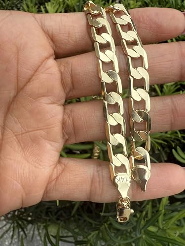 14K Gold Plated Jesus Christ Cross Crucifix Pendant with Bling Crystals, 24" 3mm or 8mm Figaro Link or Rope Chain Necklace, Religious Hip Hop Jewelry for Men and Women3