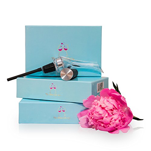 Wine Aerator-with Wine Stopper Vacuum Set by The Wine Life Company -This Deluxe