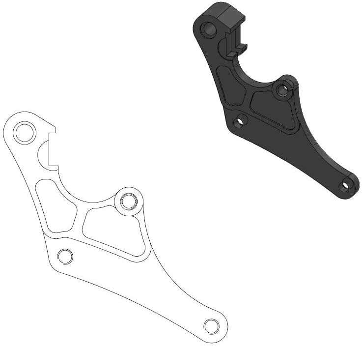 Moto Master Supermoto Mini 290m Front Disc Caliper Bracket Adapter