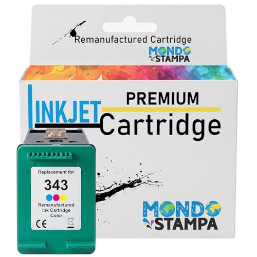 Mondo Stampa Cartucho de tinta tricolor compatible con HP 343 C8766EE Serie DeskJet OfficeJet PhotoSmart PSC