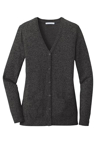 Port Authority Ladies Marled Cardigan Sweater