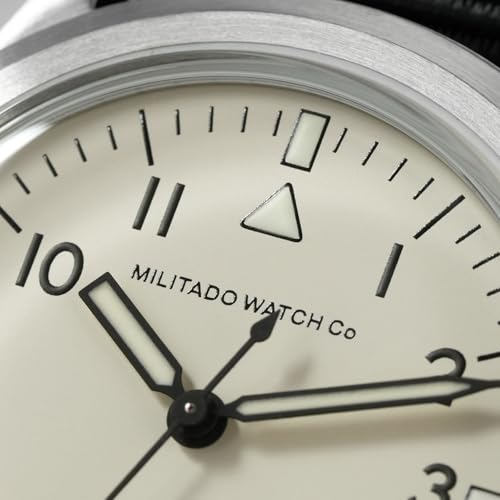 Image of TACTICAL FROG Militado 36mm Field Watch VH31 Japan Movt with Sweep Seconds Military Style Men's Watch with Nylon Strap, 100M Waterproof - ML13 /ML14 Series