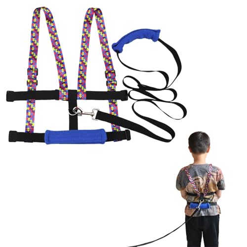 pinklilycare Walking Harness for Older Children with Quick Grab Handle and Adjustable Tether for Autism Special Needs ADHD Safety Teens Harness Autism Awareness Straps