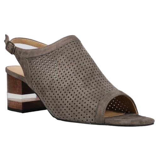 VANELi Womens Elija Perforated Square Toe Shootie Pumps Dress Casual Casual Mid Heel 2-3" - Beige2