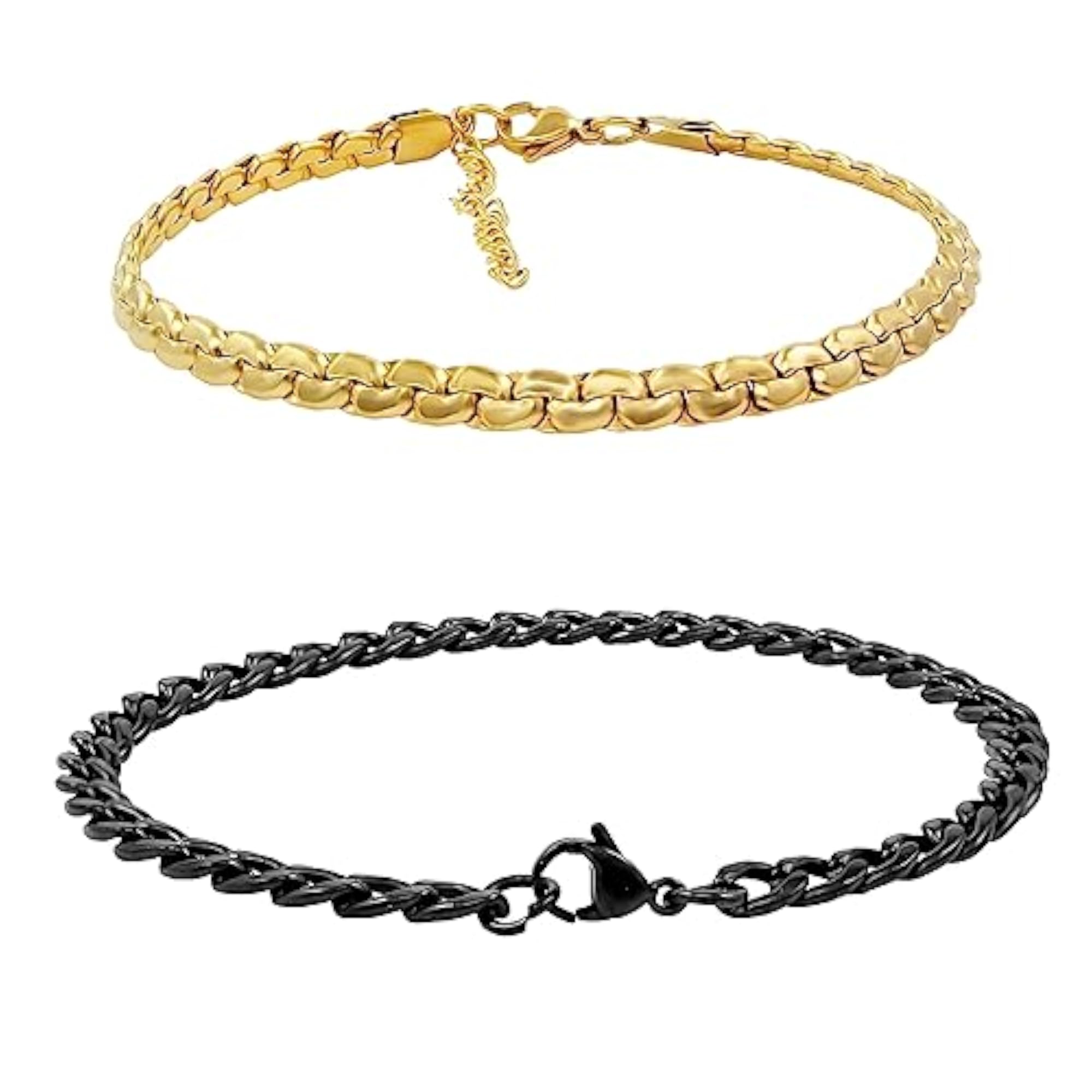 Combo of Chain Stainless Steel Wrist Bracelet for Men