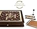 WS Game Company Scrabble Heirloom Edition Solid Walnut Cabinet with Tiger Maple and Rosewood Veneers | Built-in Storage | Rotating Game Board with Raised Letter Tile Grid | for 2–4 Players