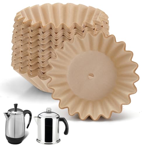 Image of Percolator Coffee Filters Compatible with Farberware Coffee Percolator, 200 Pcs Perforated Basket Filter Paper for Farberware 8 Cup Presto 12 Cup